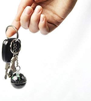 Munkees Ball Compass Keychain, Small Useful Outdoor Tool Gift, Hiking Key...