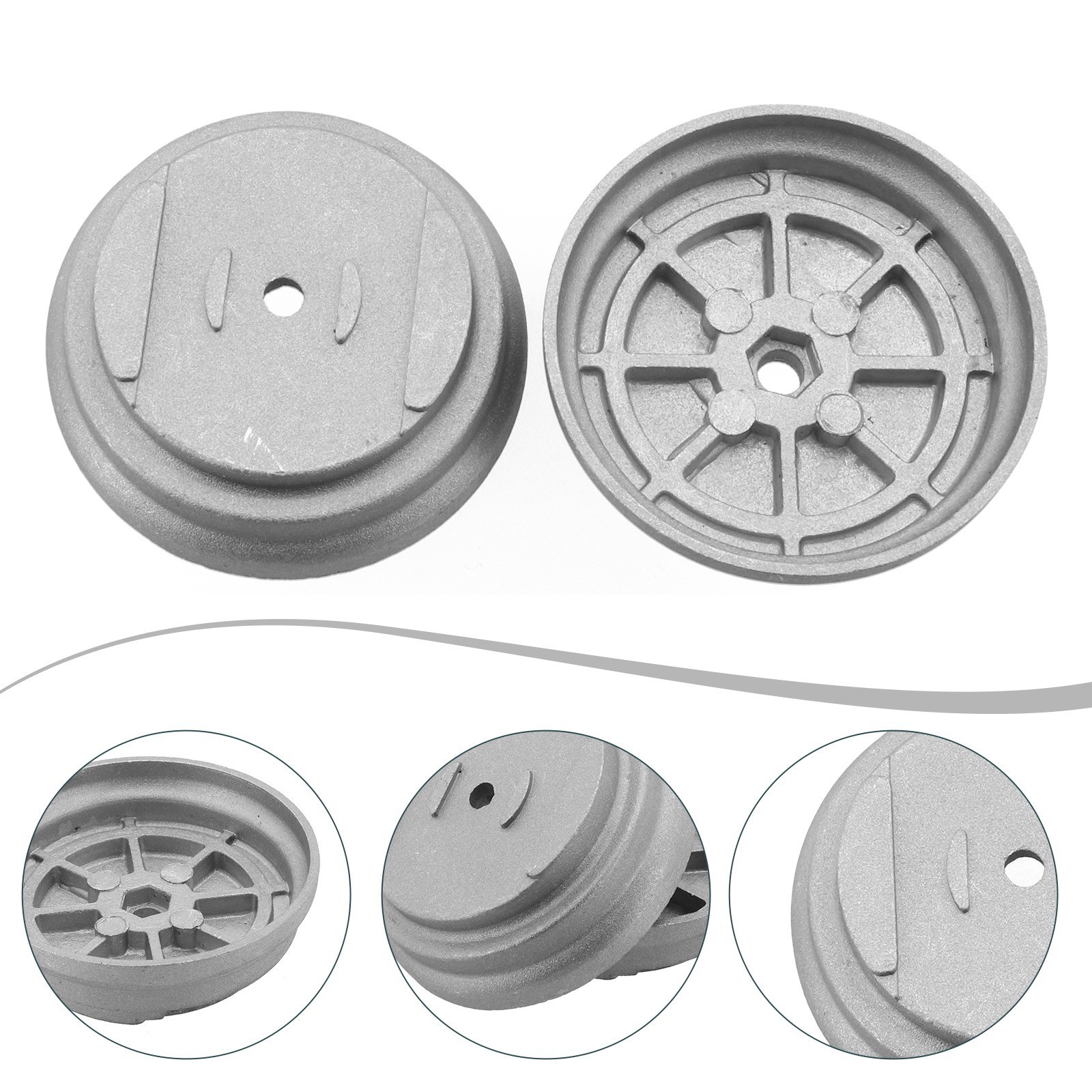 2PC Stainless Steel Grass Cover Base Electric Lawn Mower Accessories