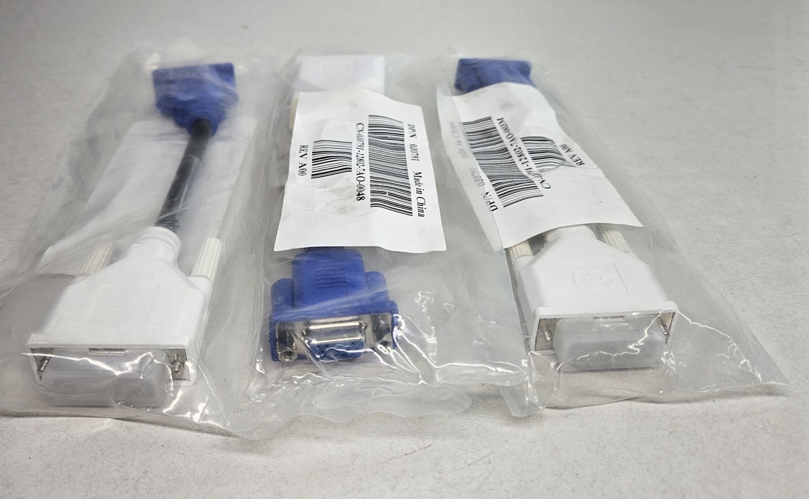 Lot of 3 Dell 0J0791 Male DVI to Female VGA Adapter