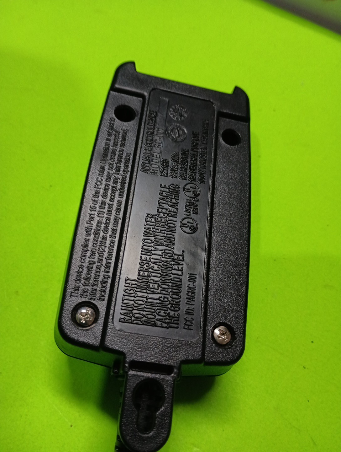 Rain tight Appliance Control Device Model RC-001 RECEIVER ONLY!!
