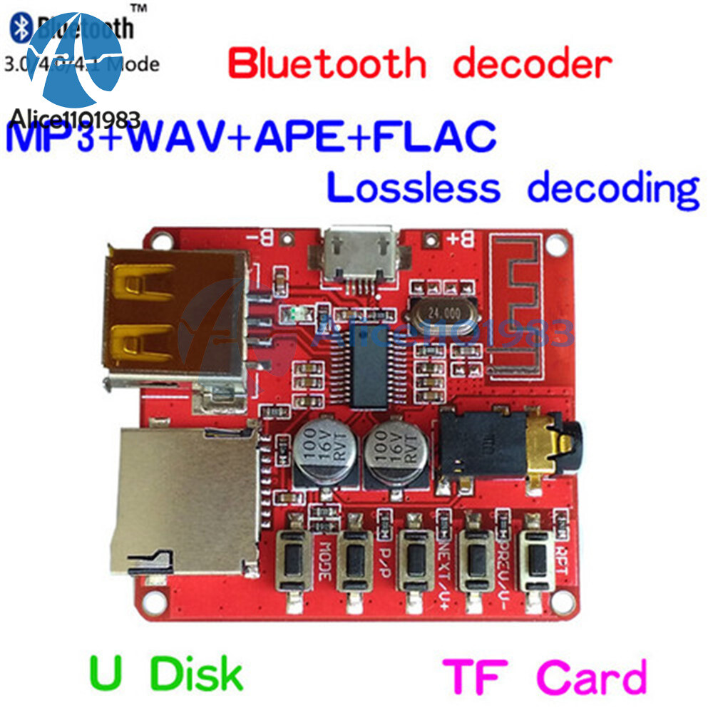 1~10 3.7-5V Bluetooth Audio Decoder MP3 Player Board Micro USB W/ TF SD Slot LOT
