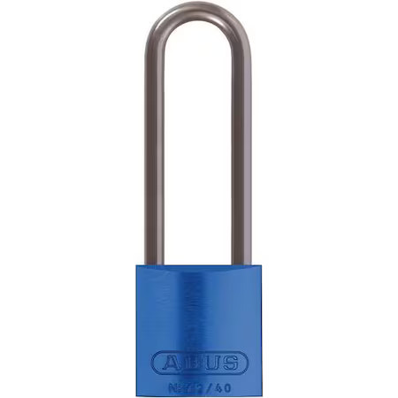 Abus 72 Hb/40-75 Kd Blue Lockout Padlock, Keyed Different, Aluminum, Blue, 3 In