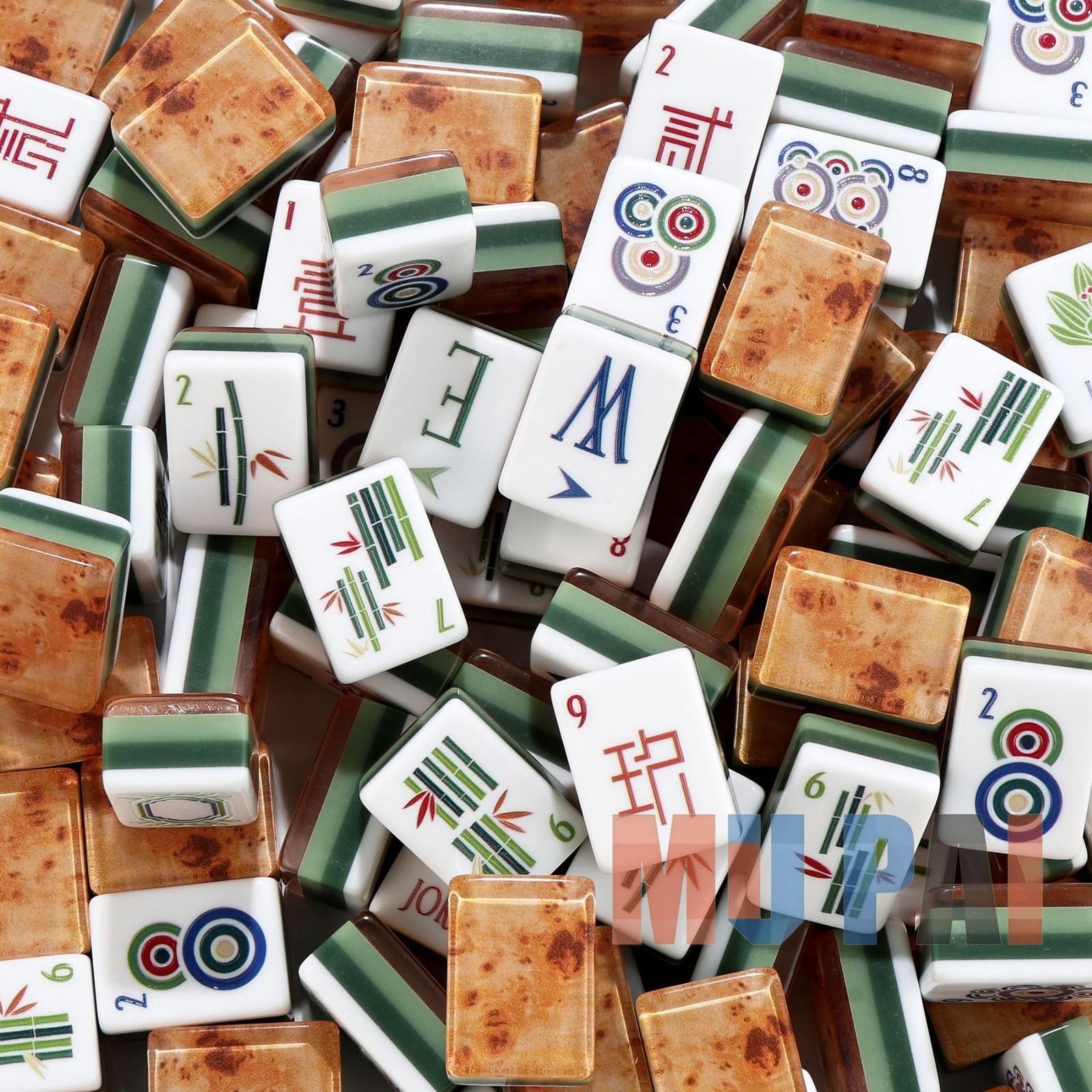 American Mahjong Tiles 160Acrylic Mahjong Tiles/w/ Leopard Print wood grain GAME