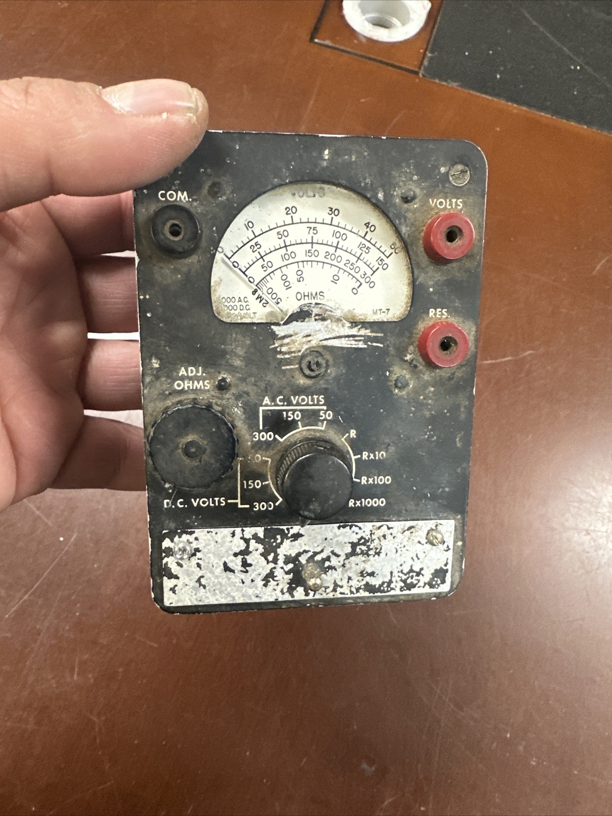 Vintage IBM Voltmeter OHM Meter Model MT-7 Multimeter Untested Rare