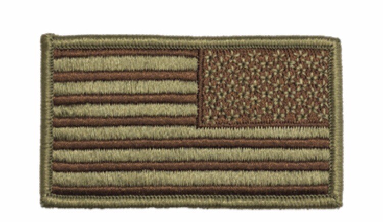 U.S. Air Force Reversed OCP Spice Brown Flag Patch reversed with hook (ea)