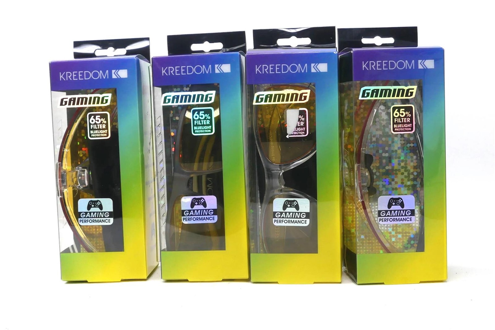 Lot Of 4 Mix Kreedom Gaming Glasses - Free Shipping