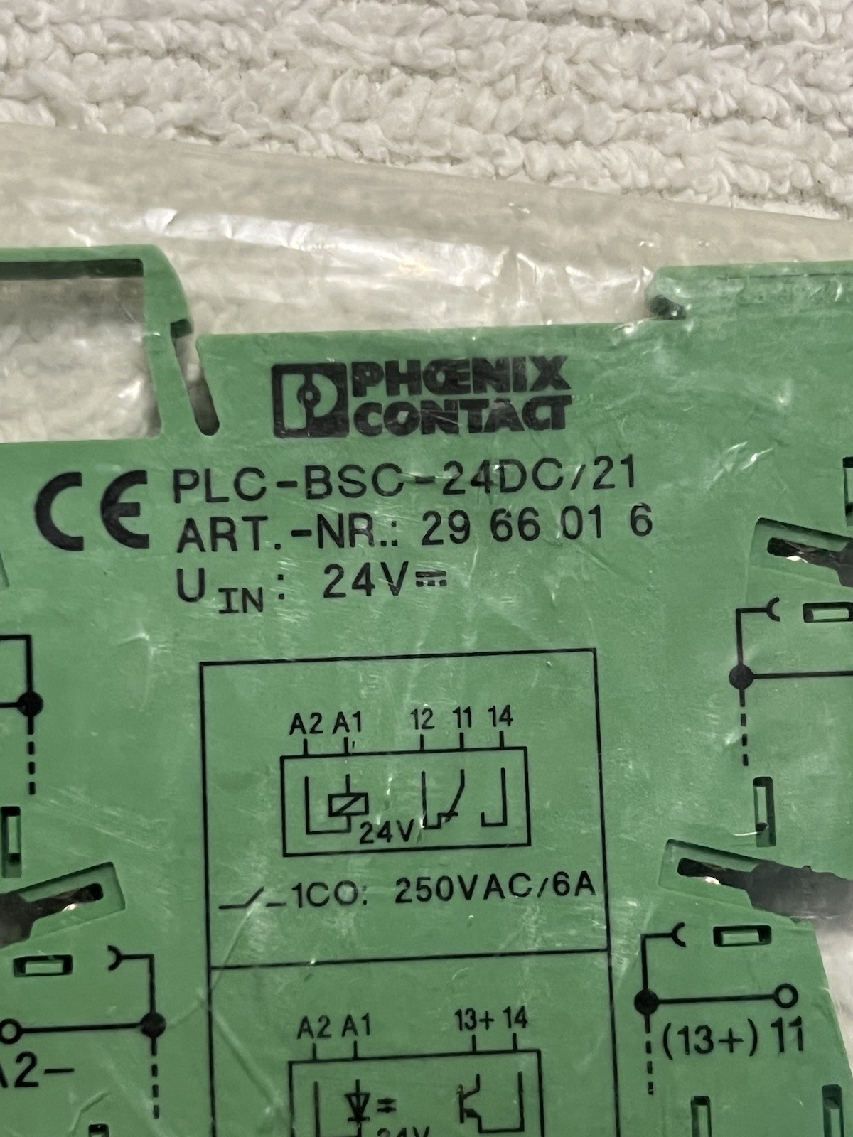 Phoenix Contact PLC-BSC-24DC/ 21 Solid State Relay Contact Block NIP