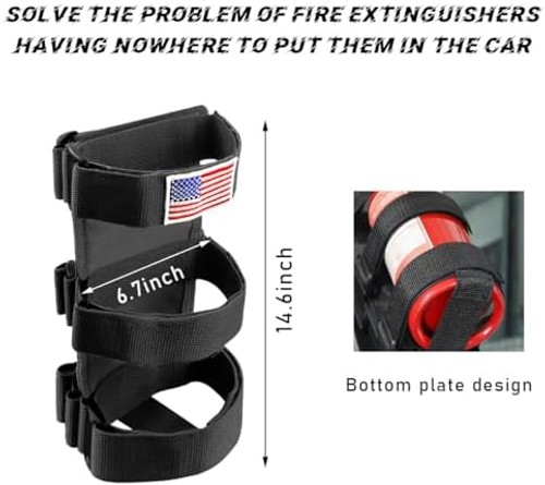 Fire Extinguisher Holder, Adjustable Roll Bar Fire Extinguisher Mount Holder,...