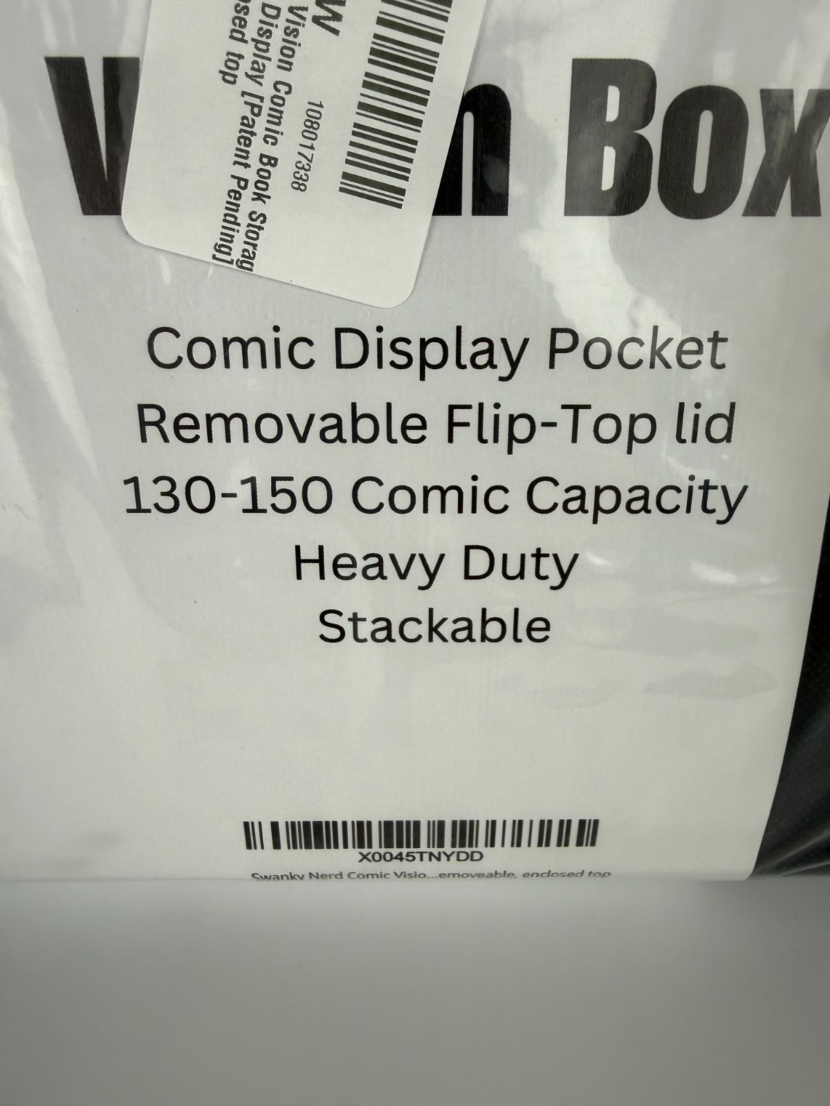 Swanky Nerd Comic Vision Display Pocket Storage Removable Lid 130-150 Capacity