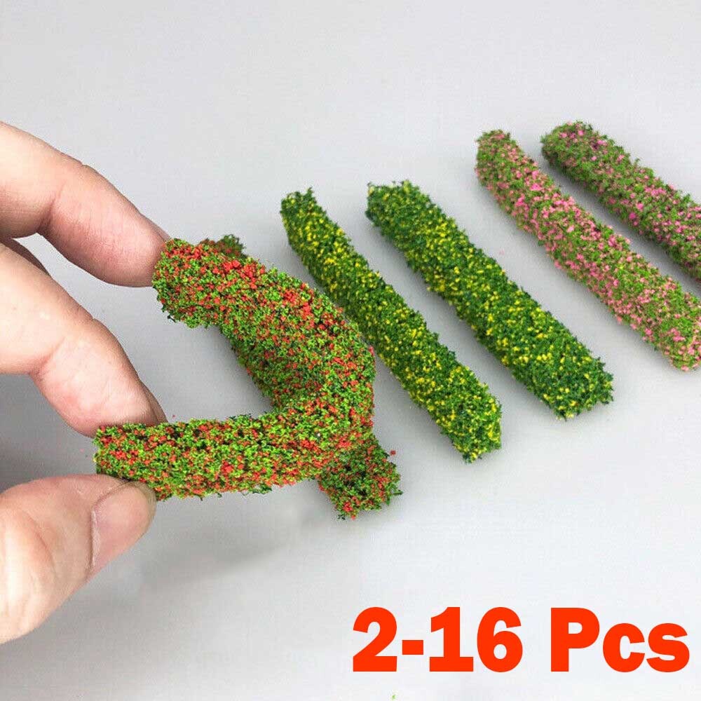 4/8/12/16x Long Shrub Strips Grasses 10cm/3.94" HO/OO Scale Fence Outdoor Plant