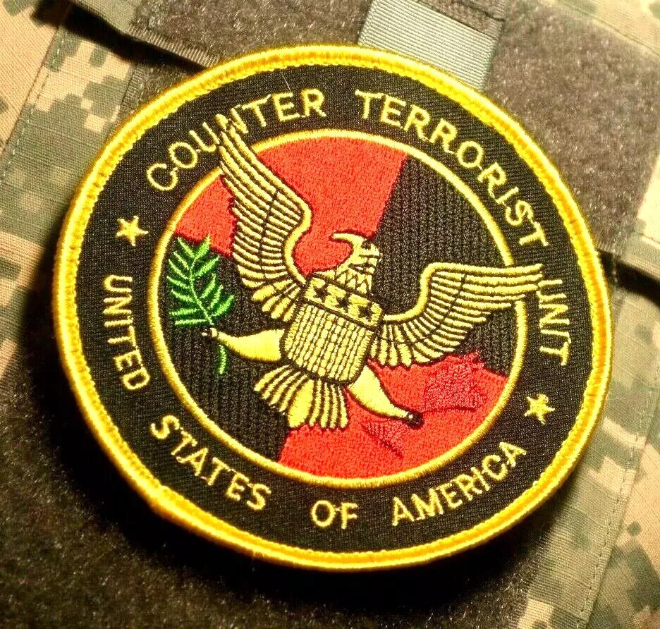 USN Naval Intelligence COUNTER TERRORIST UNIT Iron-on Shoulder Insignia Patch