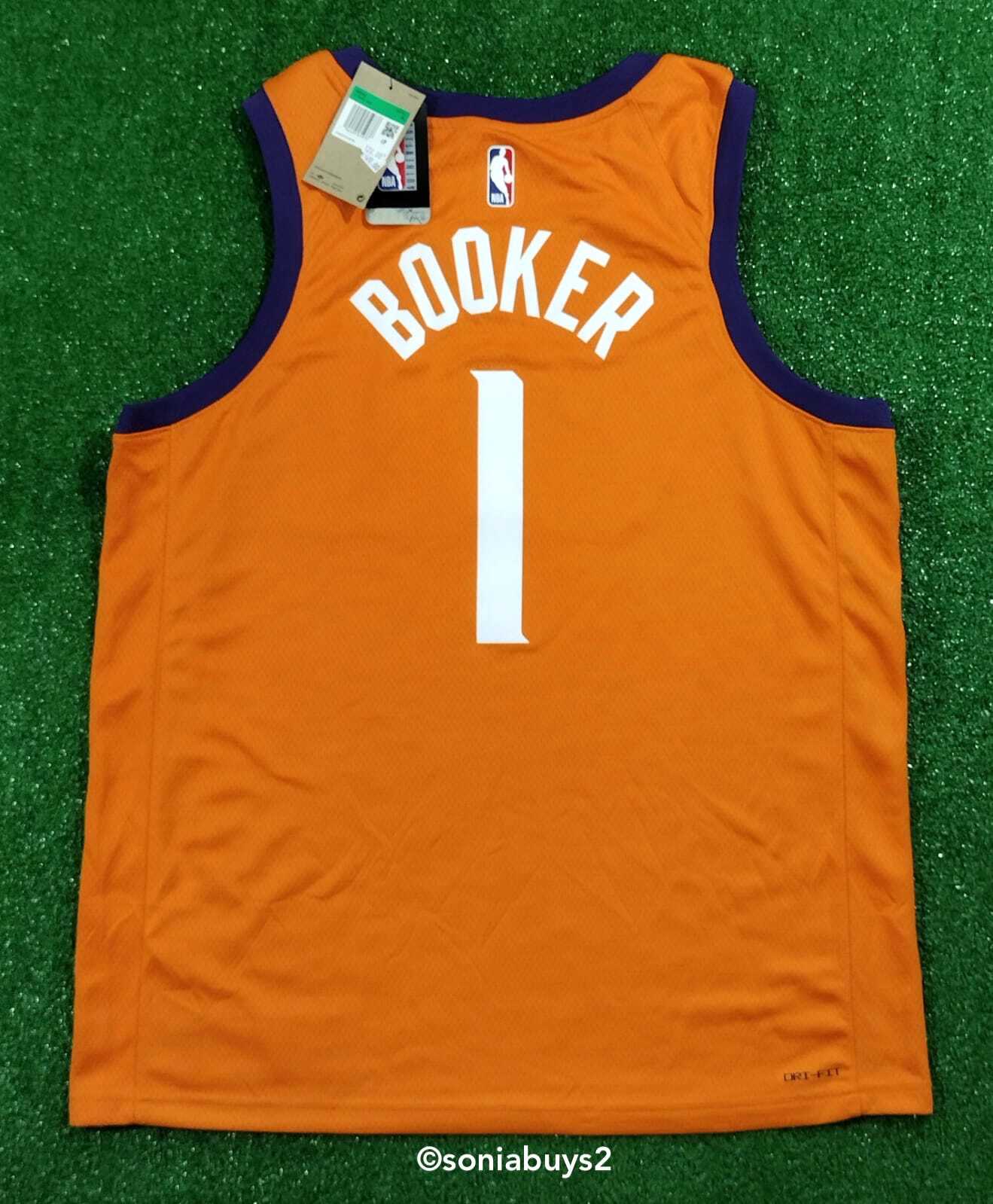 Air Jordan BOOKER NBA Phoenix Suns Swingman Jersey, Orange, Size XL
