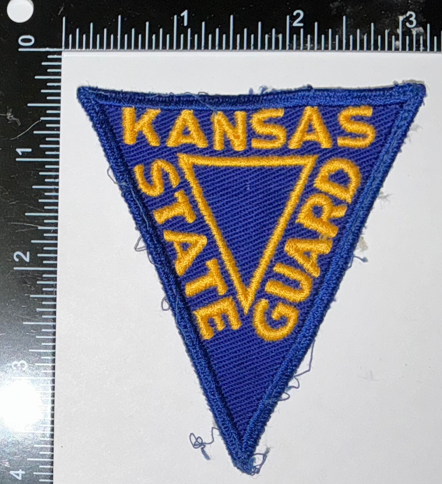 WWII Era Kansas KS State Guard Twill WORN Patch