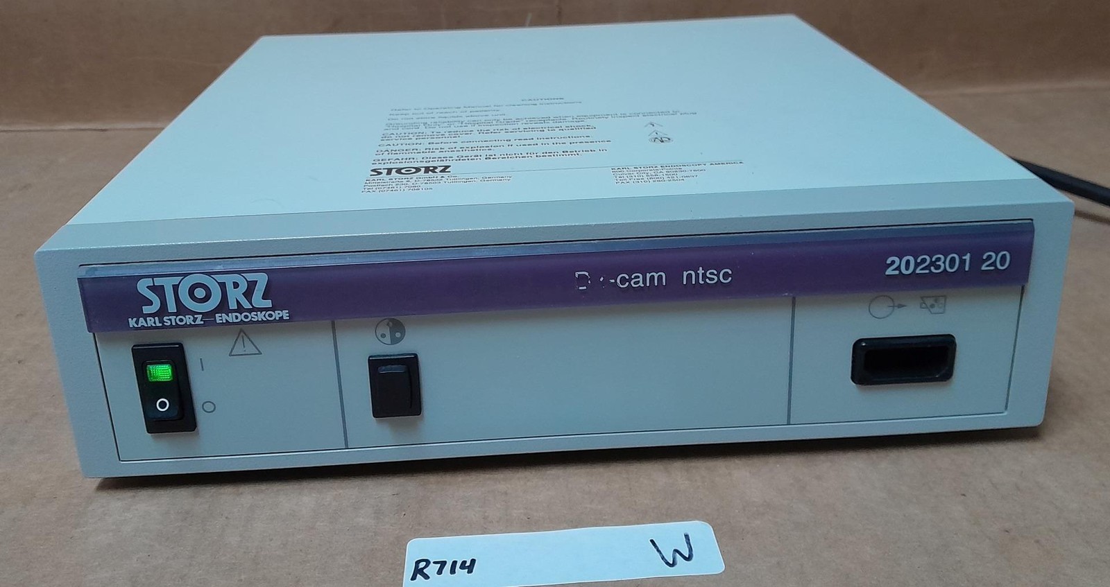 KARL STORZ DX-CAM NTSC 202301 20 ENDOSCOPY CAMERA CONTROL UNIT ! R714 W