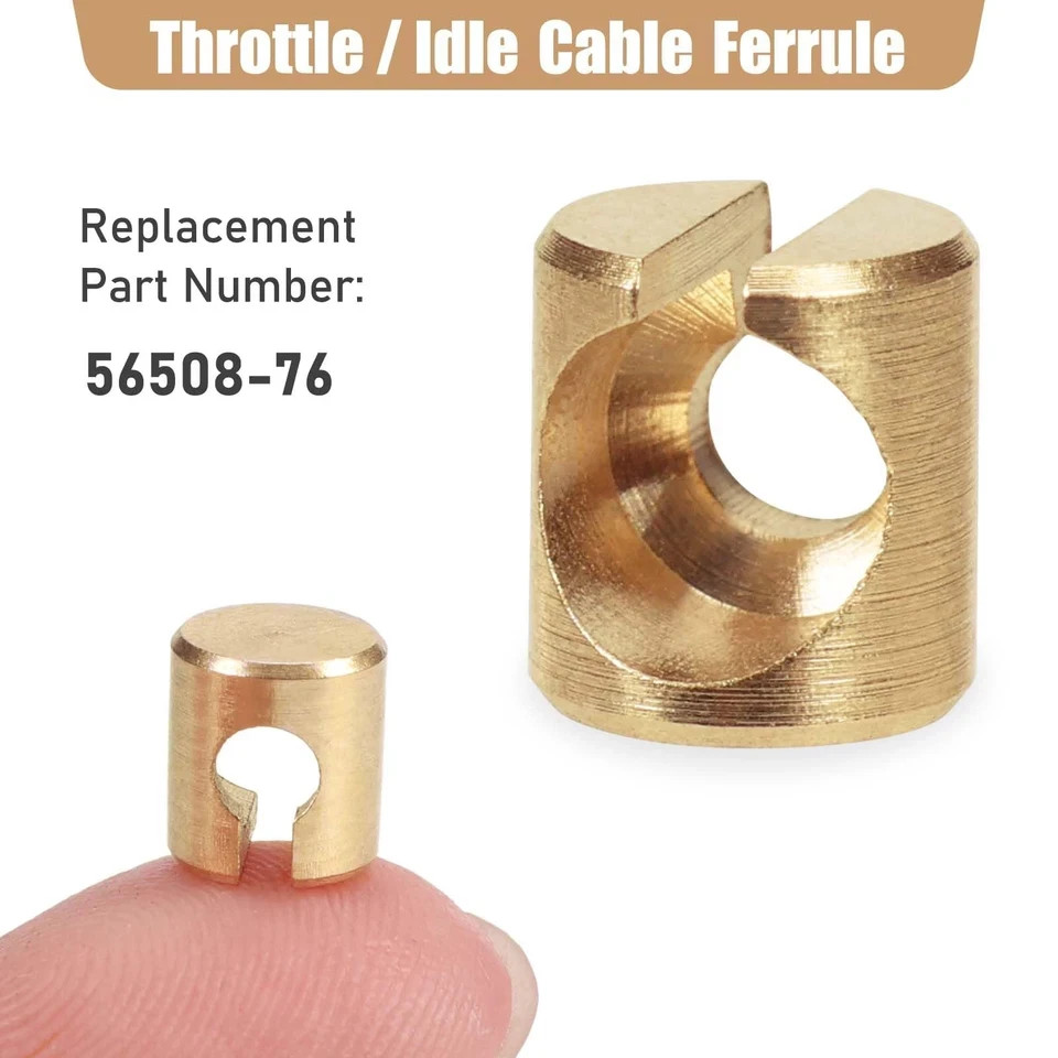 12 Pcs Throttle and Idle Cable Ferrules for Harley Davidson 1982-2017 Carbure...