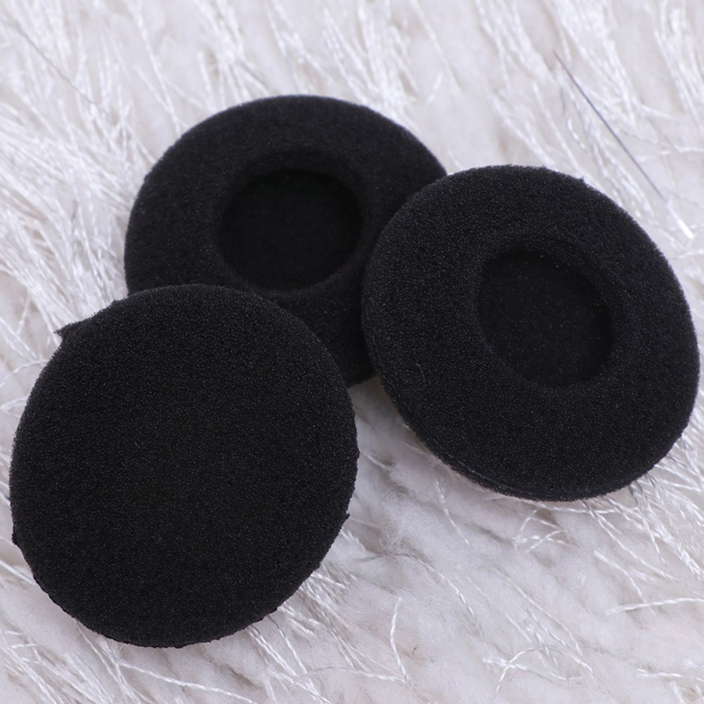 10Pcs Reusable Earphone Covers Black Durable Sponge Headset Pads