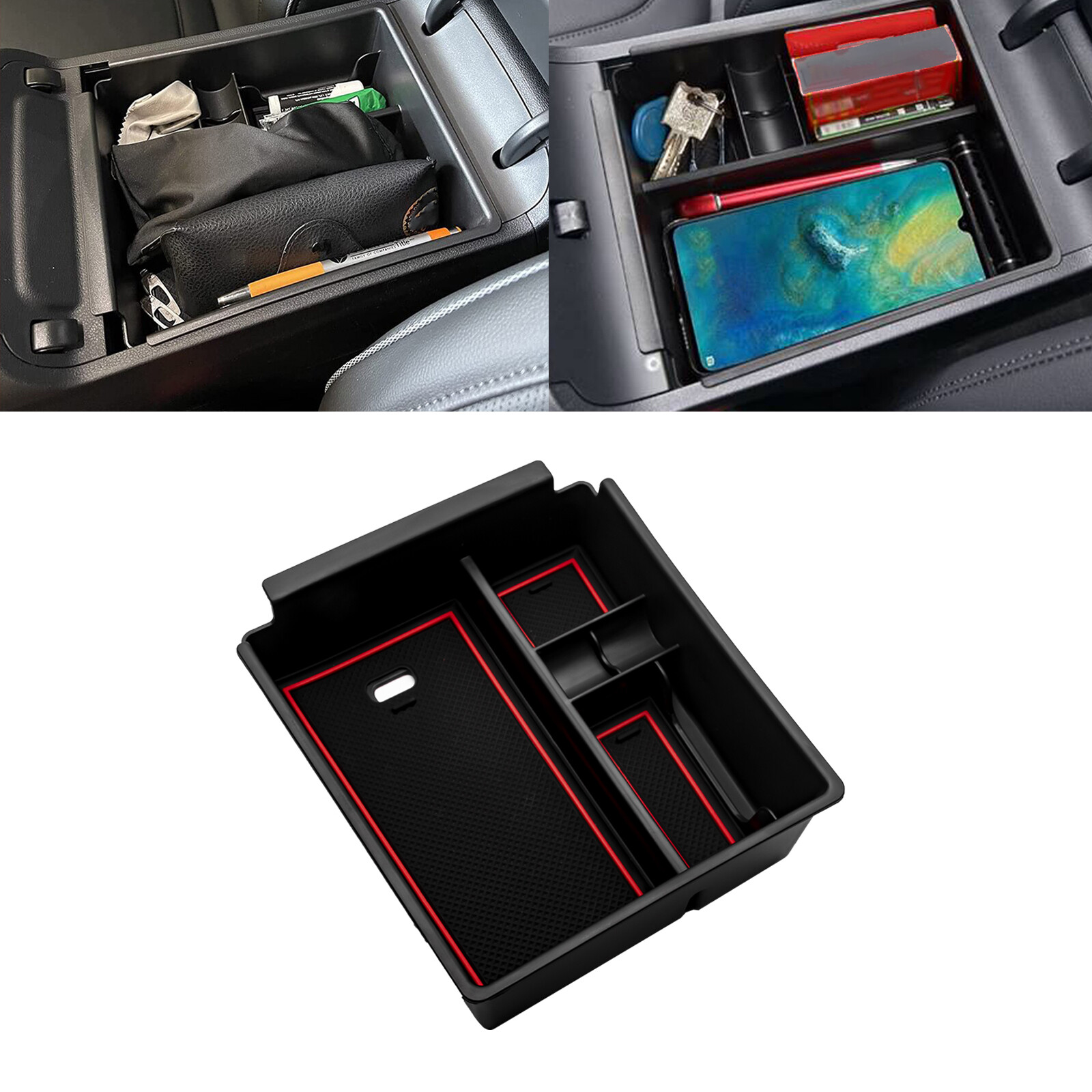 For Hyundai Tucson Hybrid SEL 2022-2024 Armrest Tray Coin Storage Box Organizer