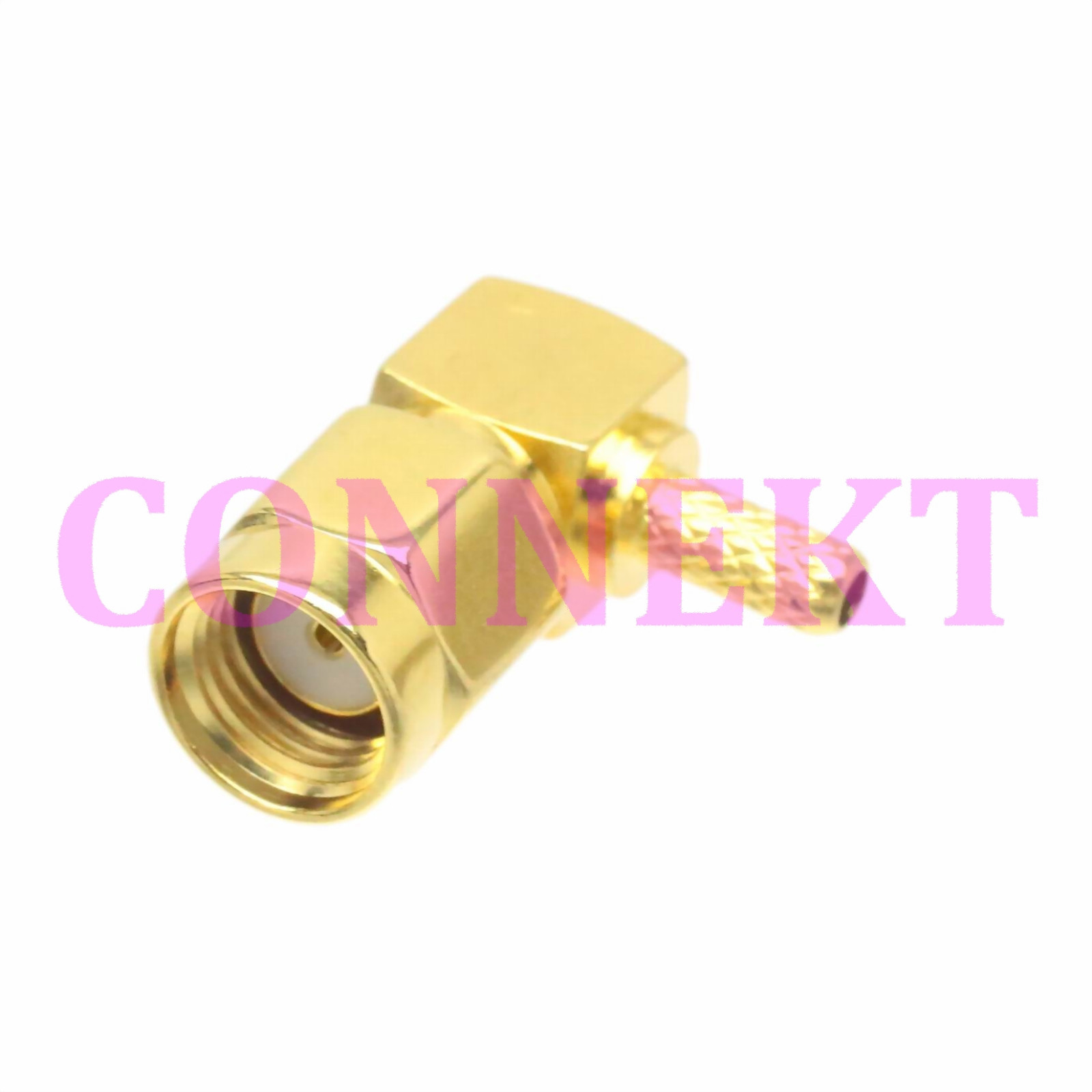 1pce RP-SMA male jack right angle crimp RG174 RG316 LMR100 RF connector