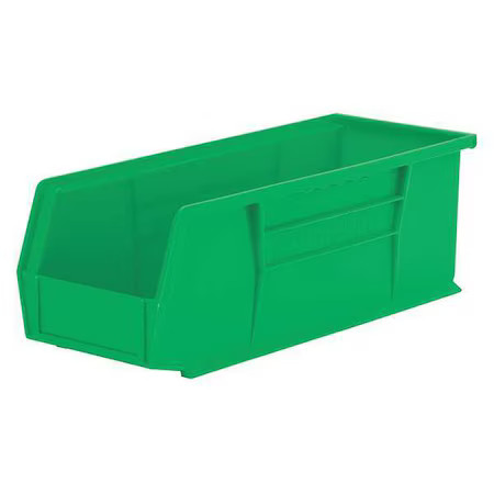Akro-Mils 30234Green Hang & Stack Storage Bin, Plastic, Green, 5 In H, 5 1/2 In