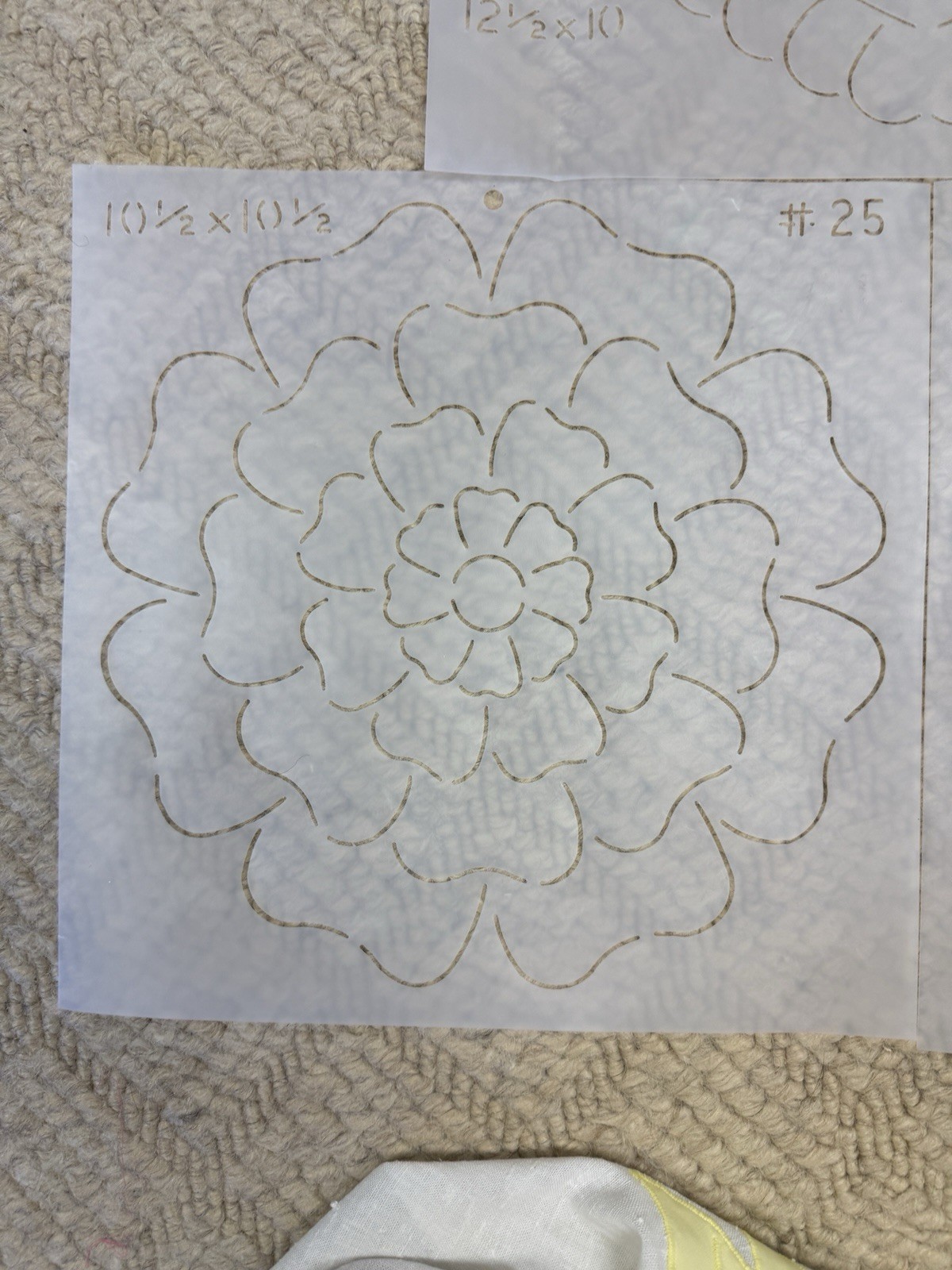10.5x10.5 quilting stencils x3