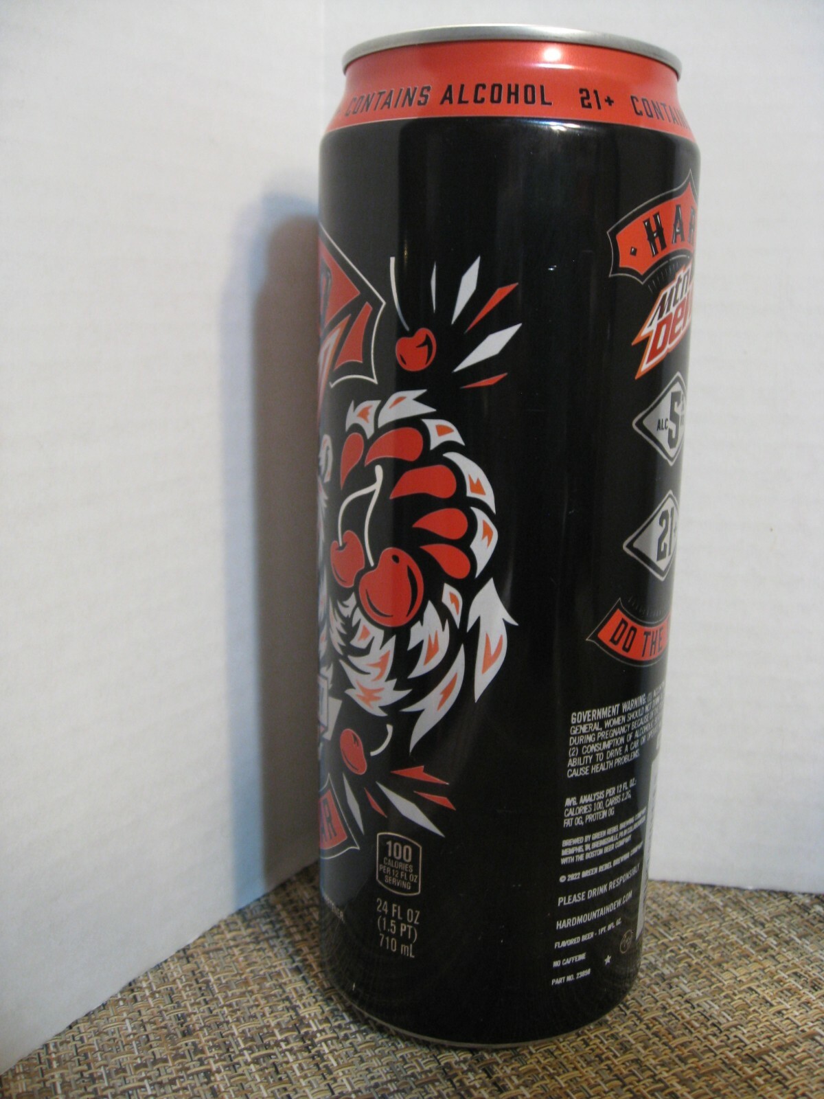 Mountain Dew EMPTY Can- 24 oz. HARD Mountain Dew - Black Cherry - Tiger Graphics
