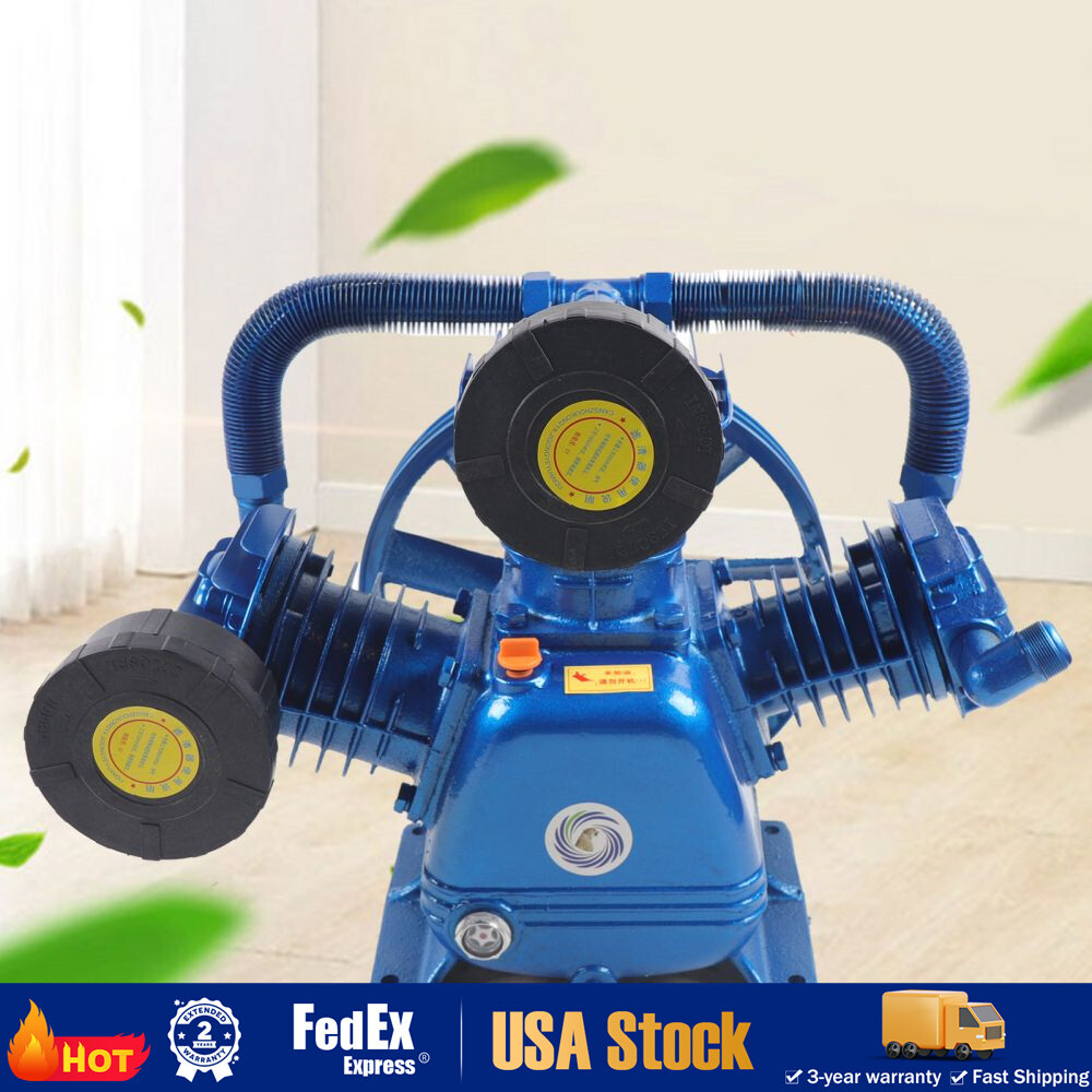 10HP 7.5KW 3 Cylinder 1 Single Stage Cast Iron Air Compressor Pump 31.7SCFM
