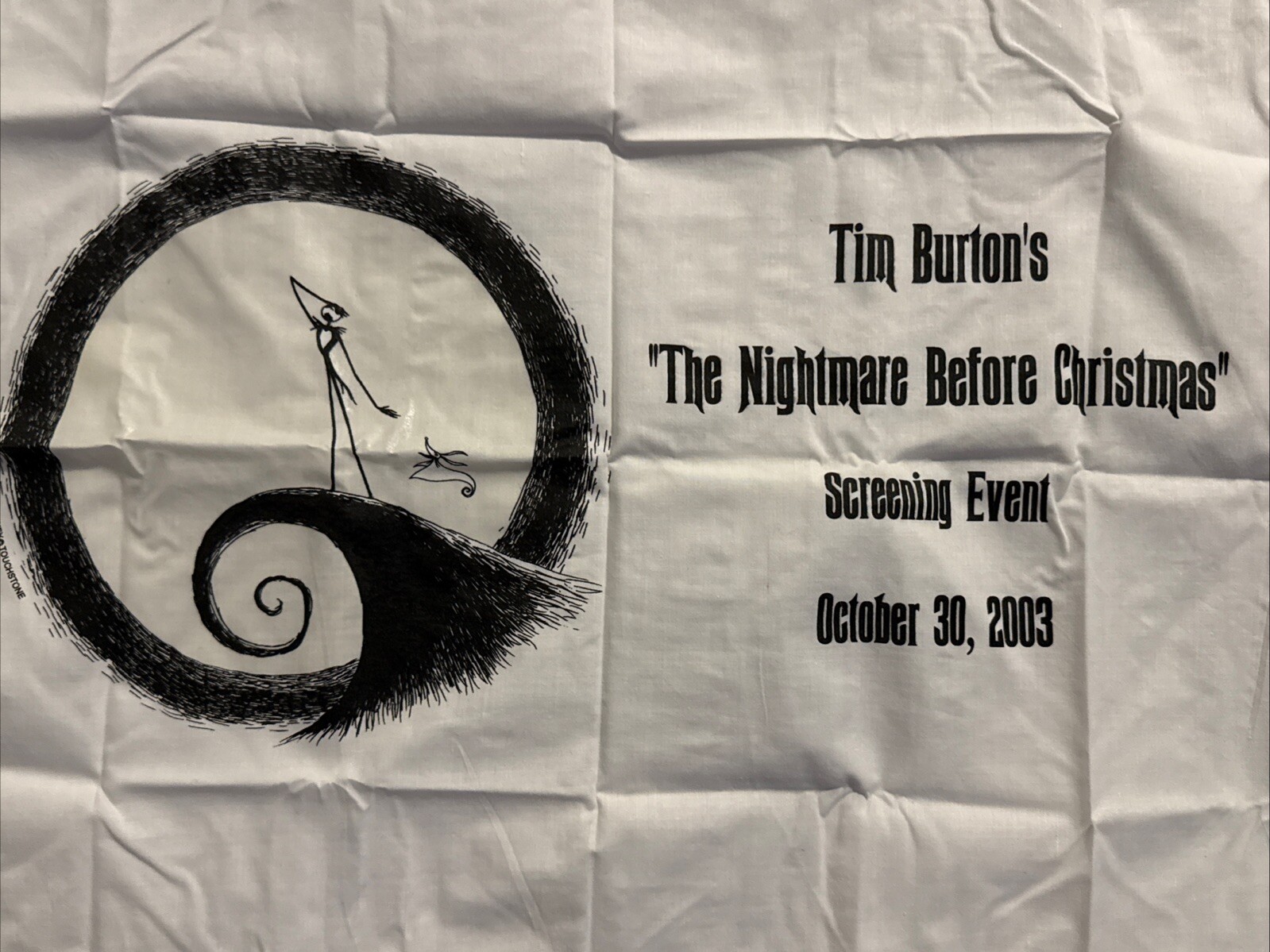 Nightmare Before Christmas Screening  Event 10/30/03 Jack Tim Burton Pillowcase