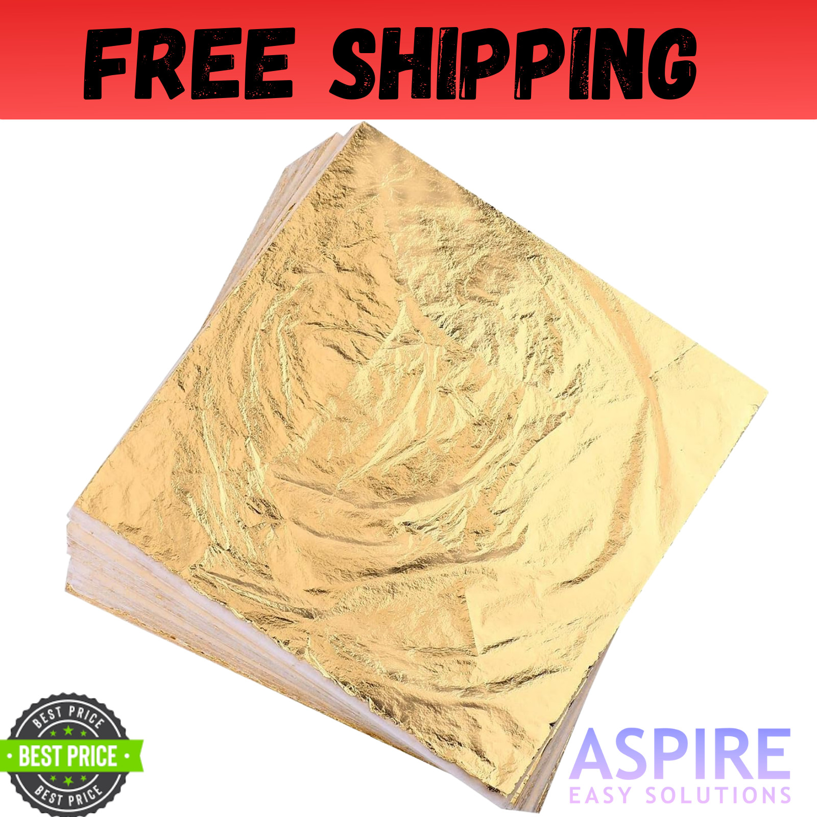 GOLD Leaf 100 Sheets Genuine 24K999 1000 Food Gilding Pure Leaves For Decoration