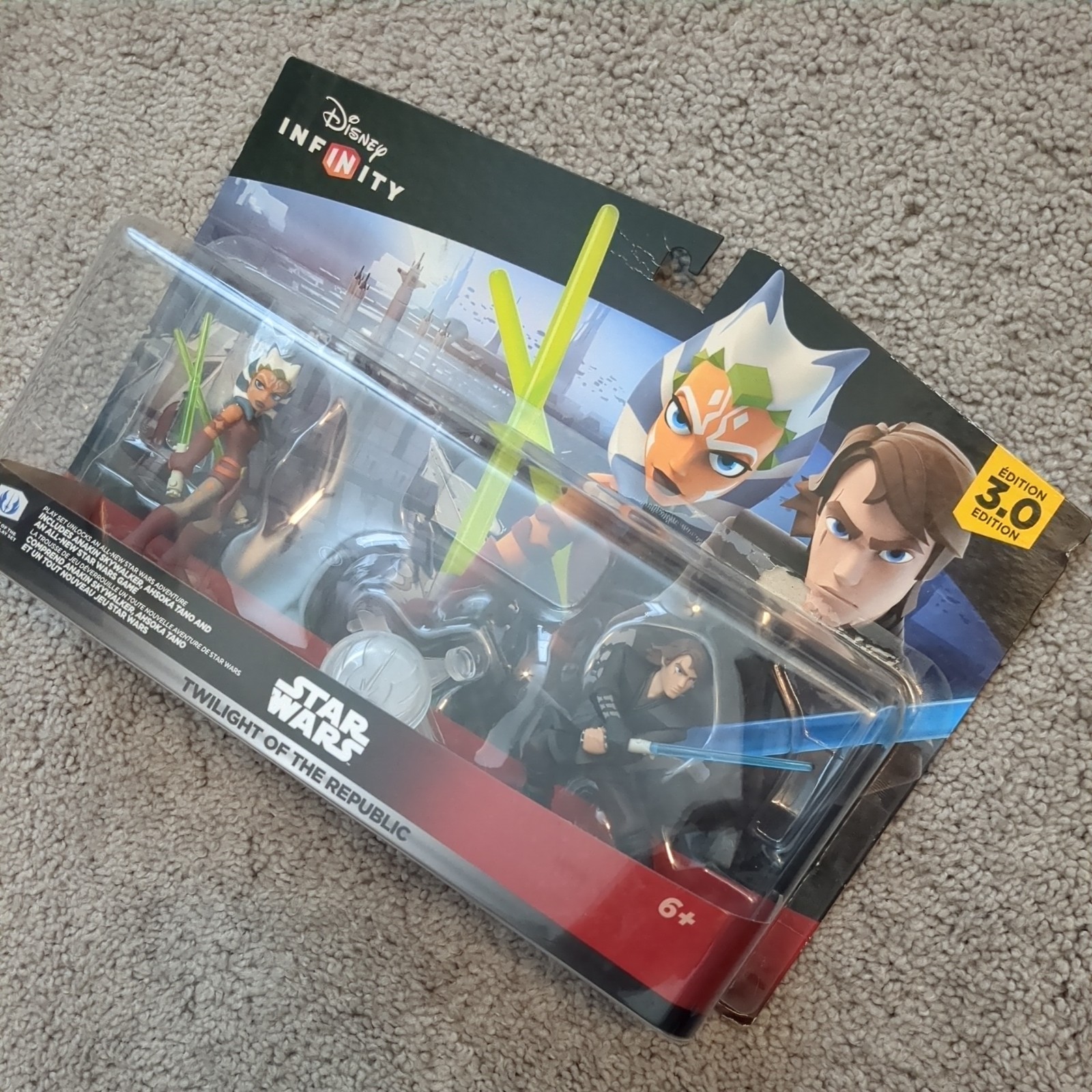 Star Wars Disney Infinity 3.0 AHSOKA & ANAKIN Twilight of the Republic Play Set