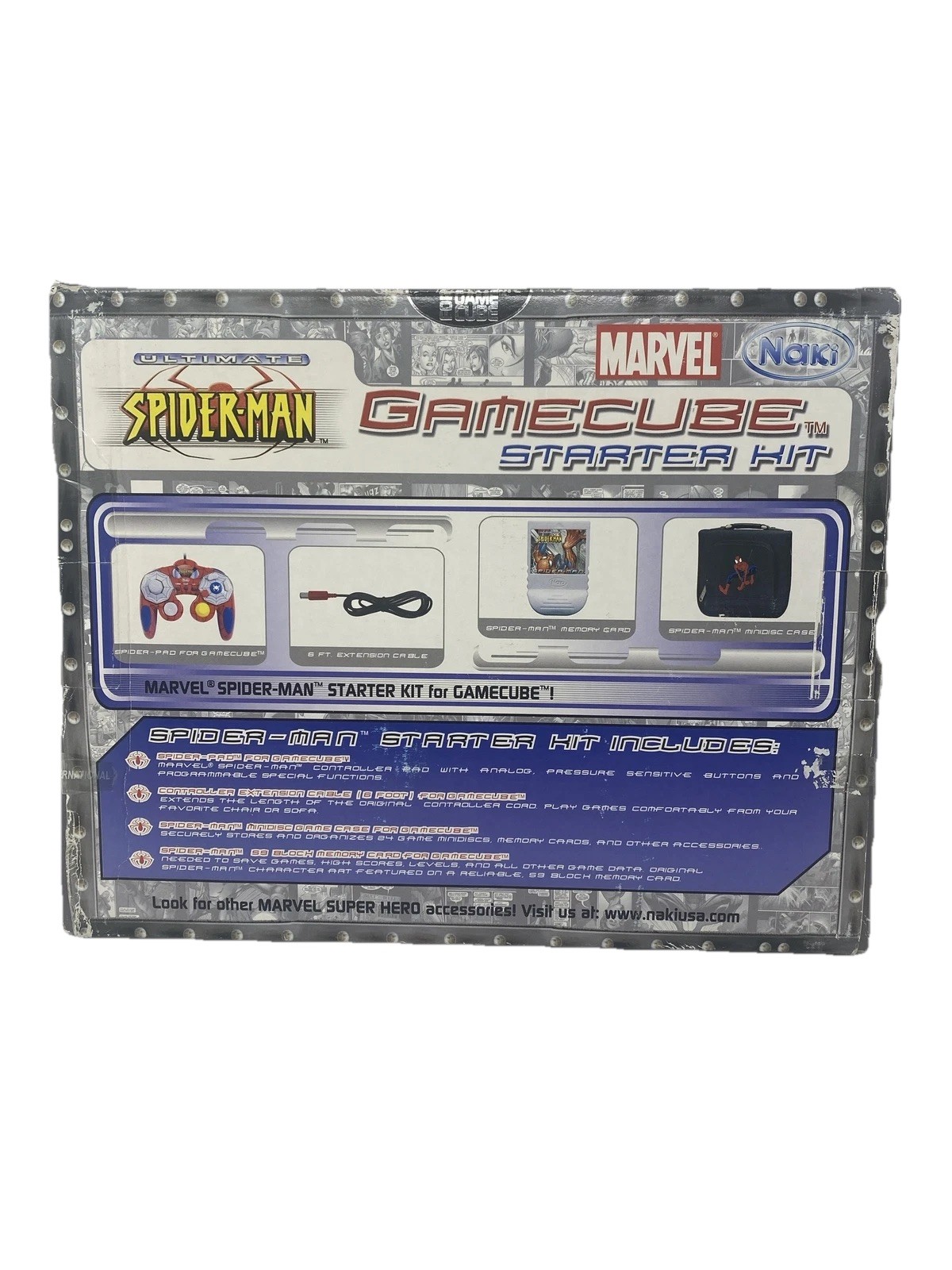 Vintage Rare Naki Marvel SpiderMan Starter Kit 2002 New Open Box - Read