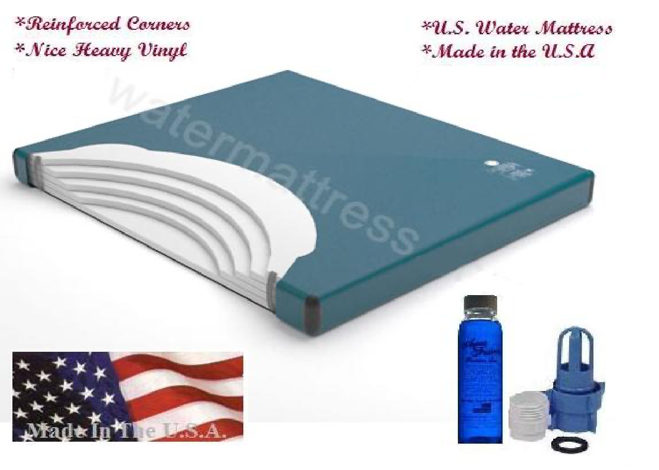 California King 90% Waveless waterbed mattress for hardside water beds