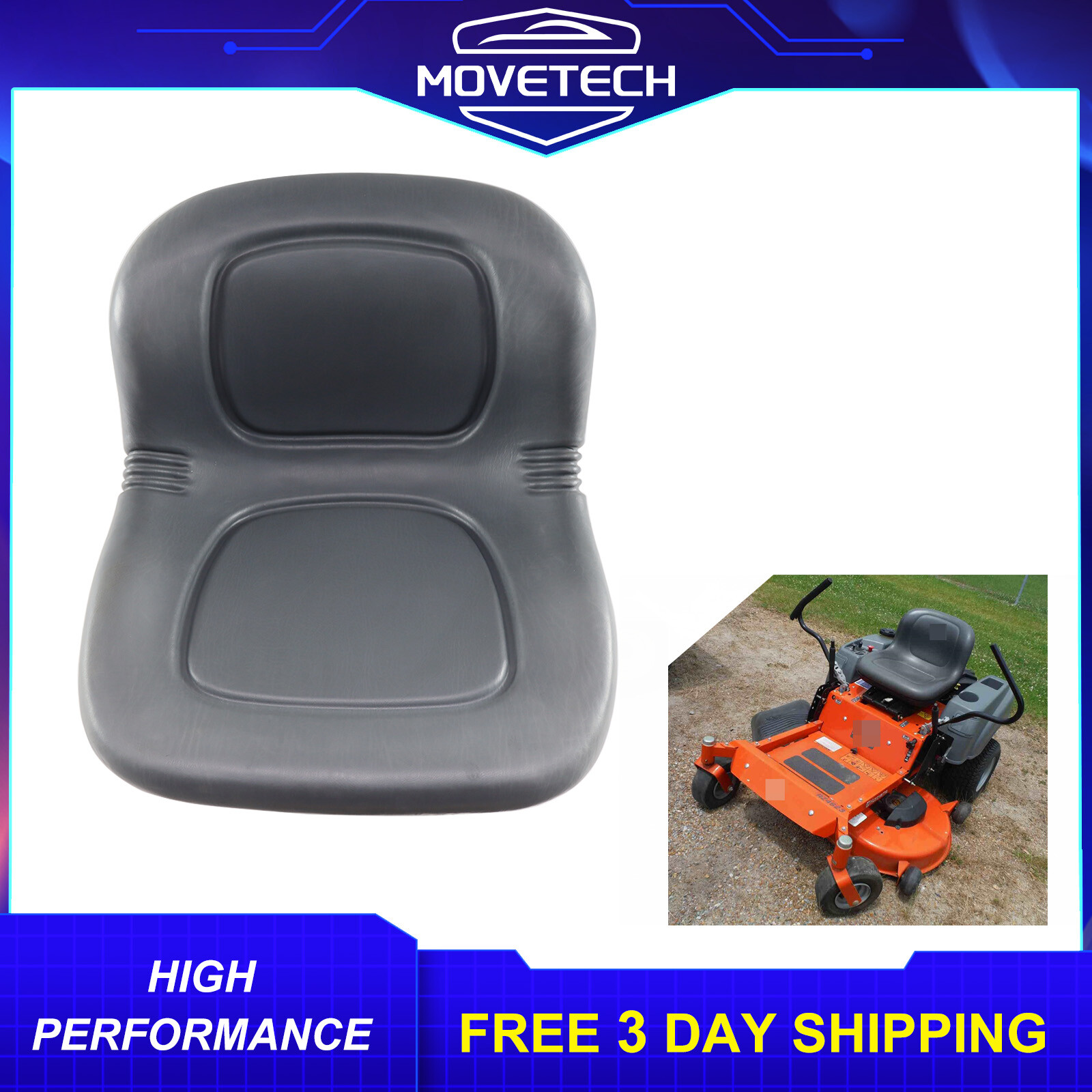 New Gray Tractor Seat 532439822 For Husqvarna RZ4621 RZ4219 RZ3016 RZ5426 RZ4623