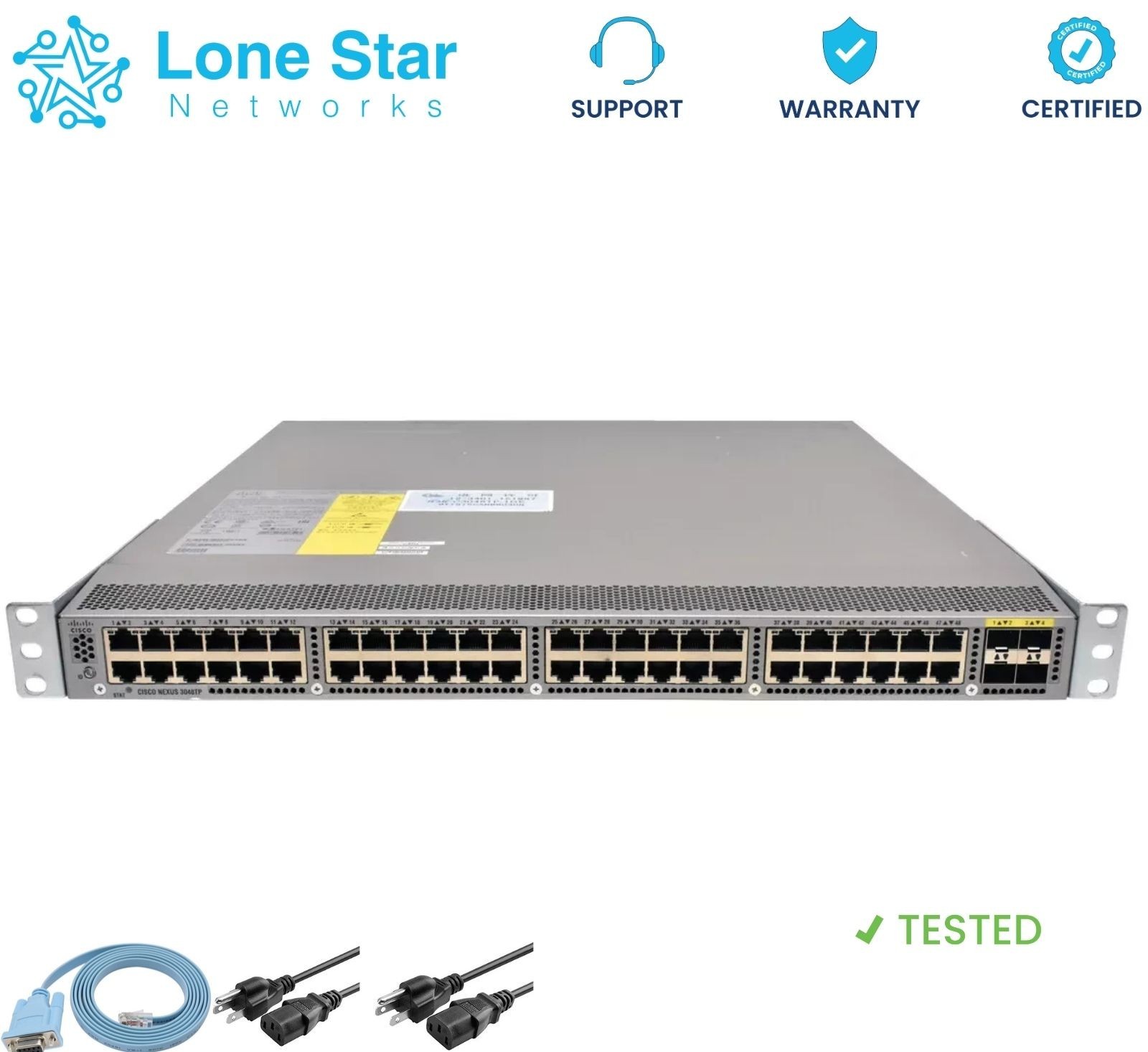 Cisco Nexus N3K-C3048TP-1GE 48 Port Gigabit 4 SFP 10G /Dual AC-Lifetime Warranty