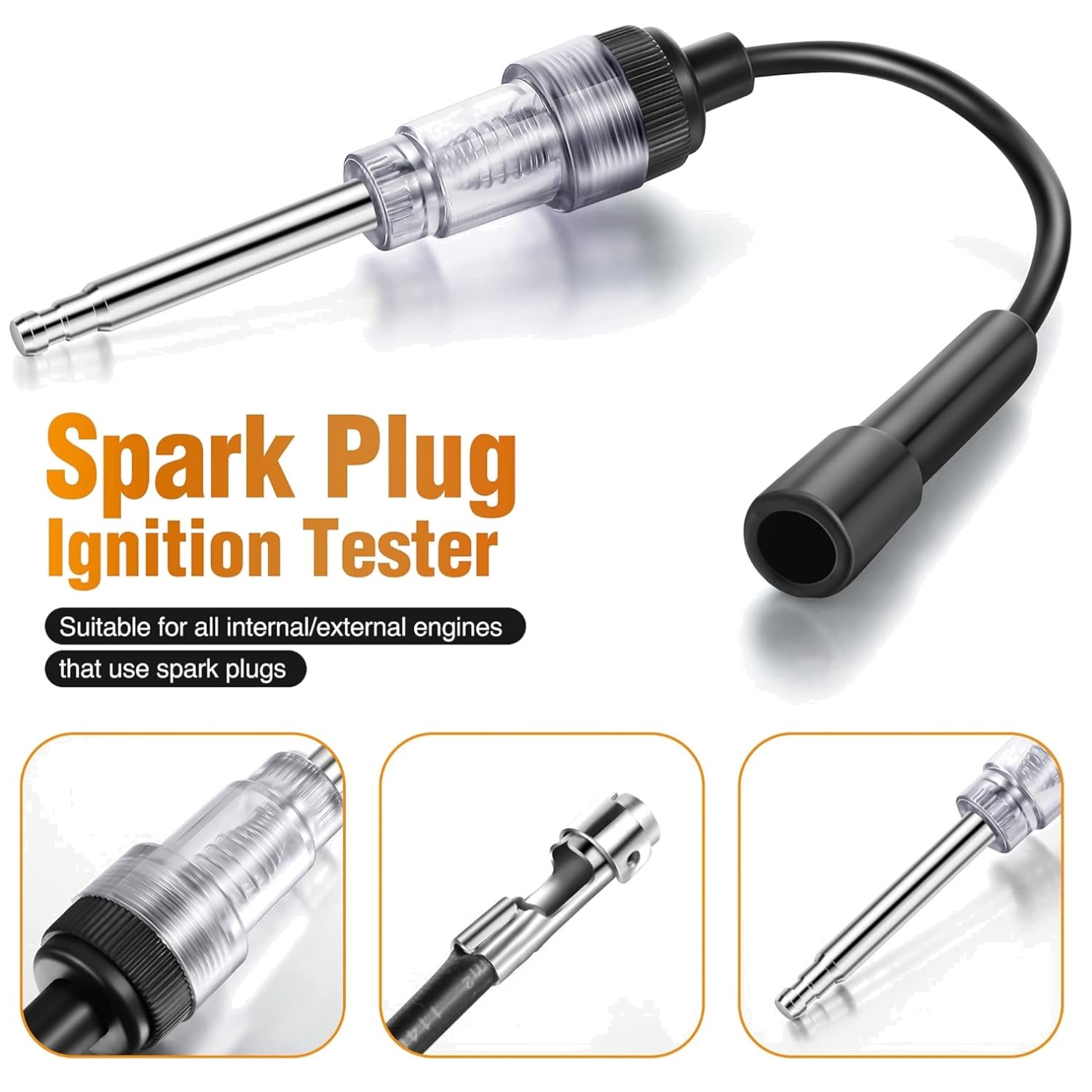 Automotive Compression Tester Kit with Spark Plug Tester