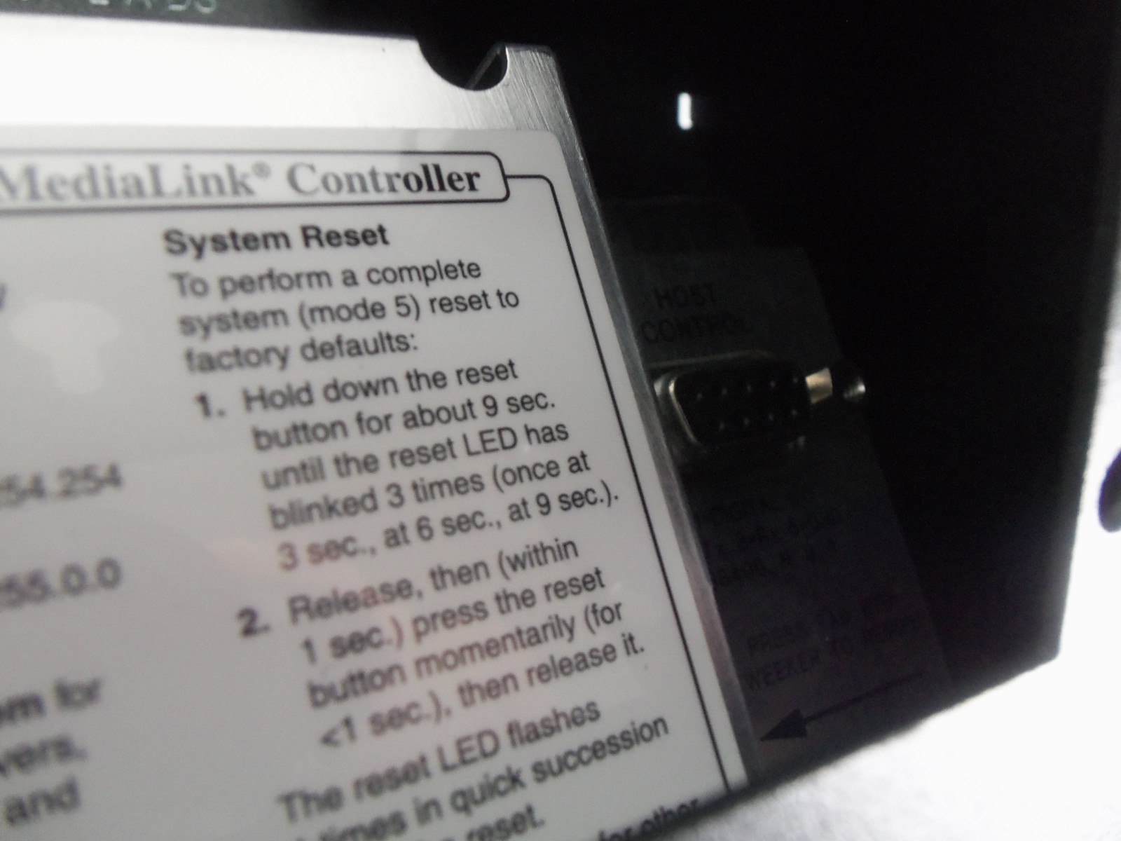 Extron MLC 226 IP MediaLink Controller On/Off Display Volume Controls SKU A