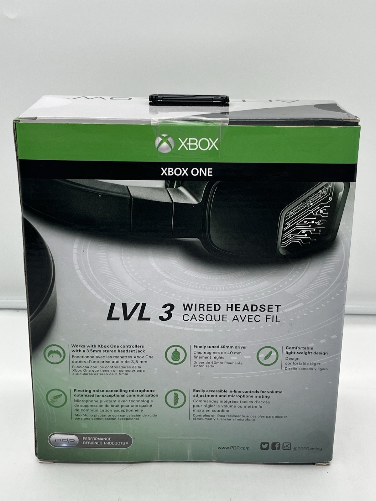 NEW Sealed XBOX ONE Afterglow Lvl Level 3 Wired Headset