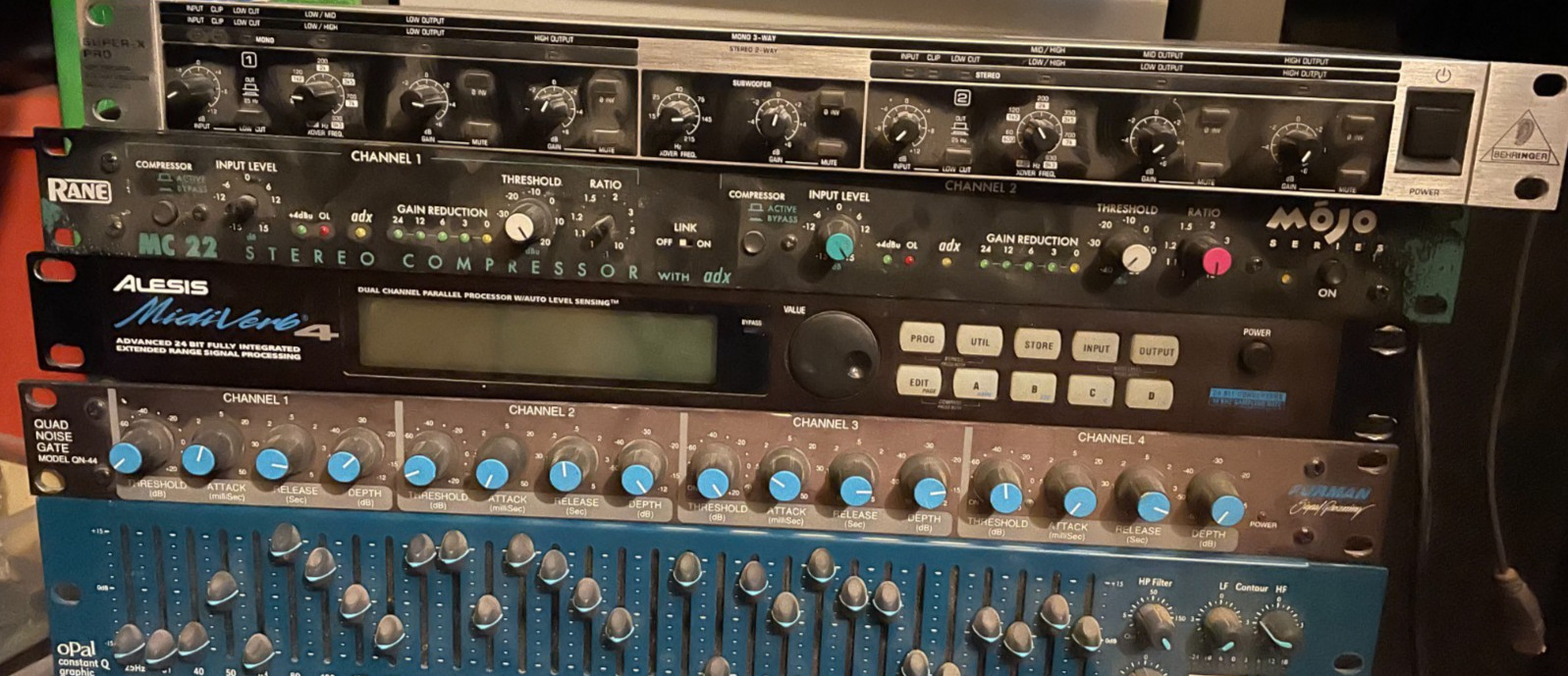 Rane Mojo Series MC 22 Stereo Compressor w/ adx Vintage Rack Mount Gear