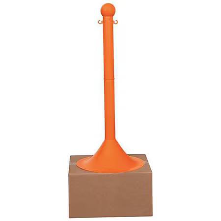 Zoro Select 93512 Stanchion, Post Dia. 2", Safety Orange,  93512