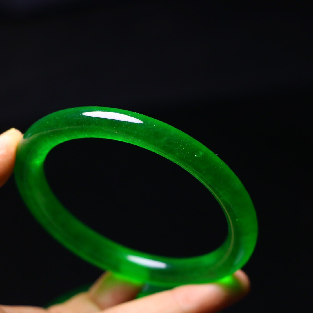 Natural Green Jade Jadeite Gemstone Bangle Bracelet 56-62mm Women Jewelry