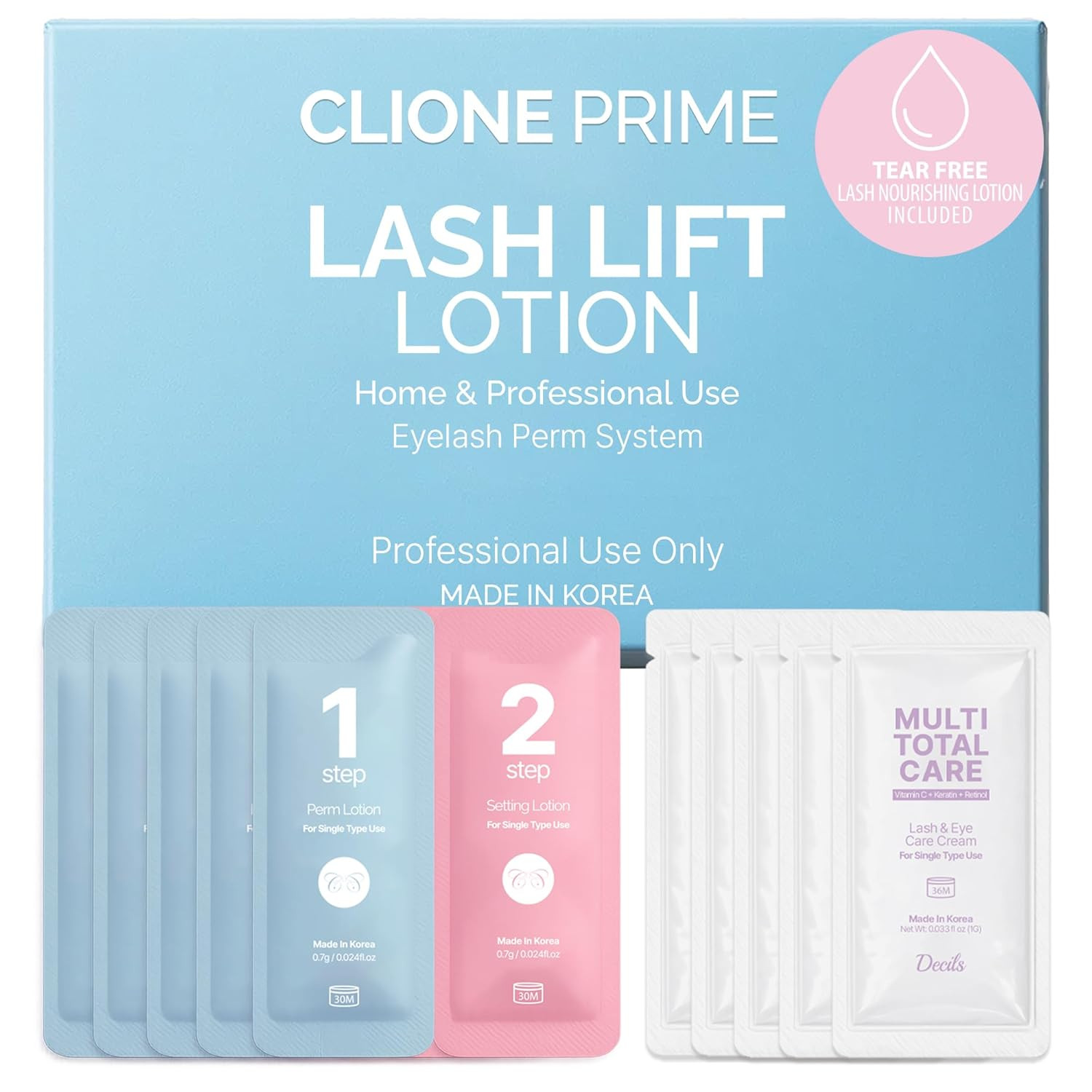 Korean Lash Lift Lotion - Eyebrow Lamination Eyelash Perm Home & Professional Us