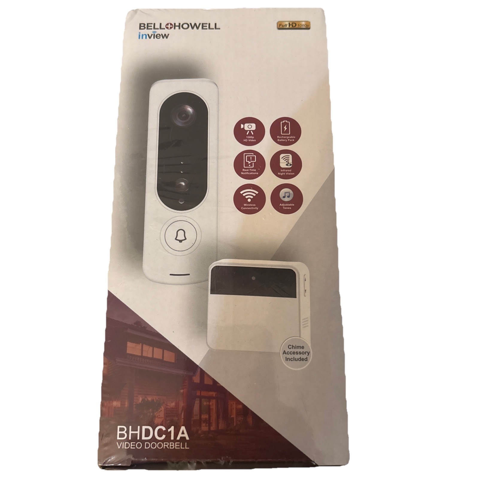 Bell and Howell Inview Video Doorbell. Security Camera Safety Night Vision