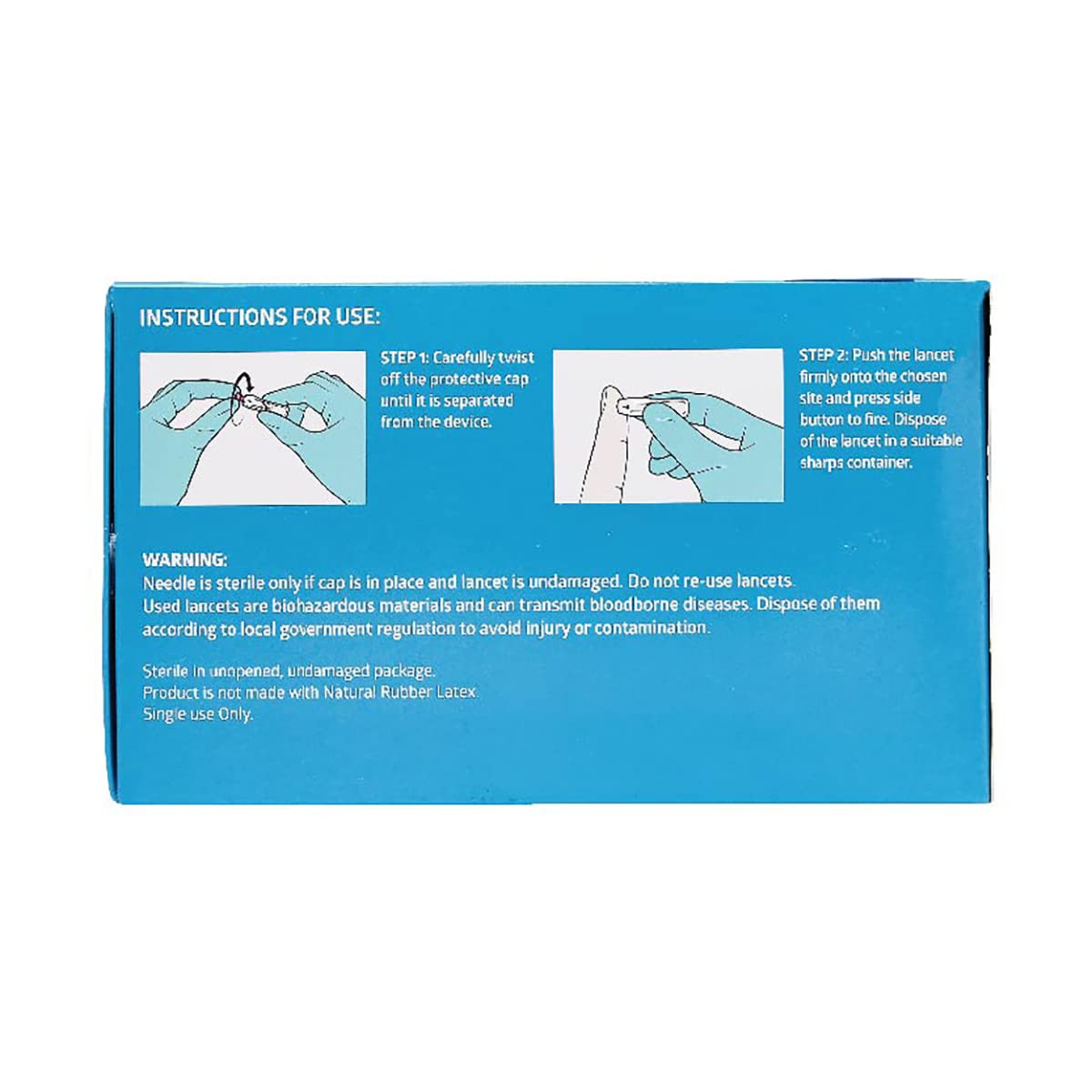 Safety Lancets, Side-Button Activation, 28G X 1.8 Mm, 200 Count