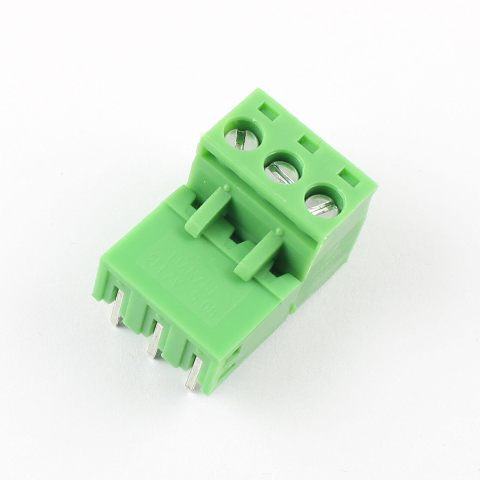 10Pcs 5.08mm 3 Pin Right Angle Screw Terminal Block Pluggable Plug Connector
