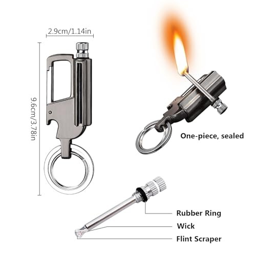 Permanent Match Infinity Lighter, Multitool Keychain Bottle Opener for Men,