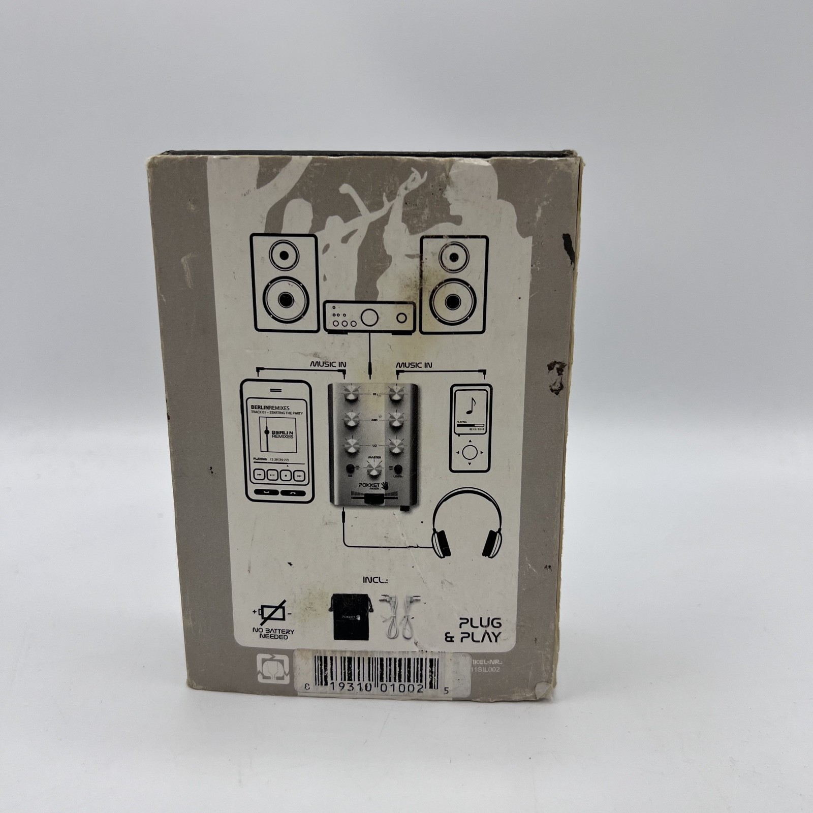 POCKET MIXER Mini-DJ-Mixer (Silver)