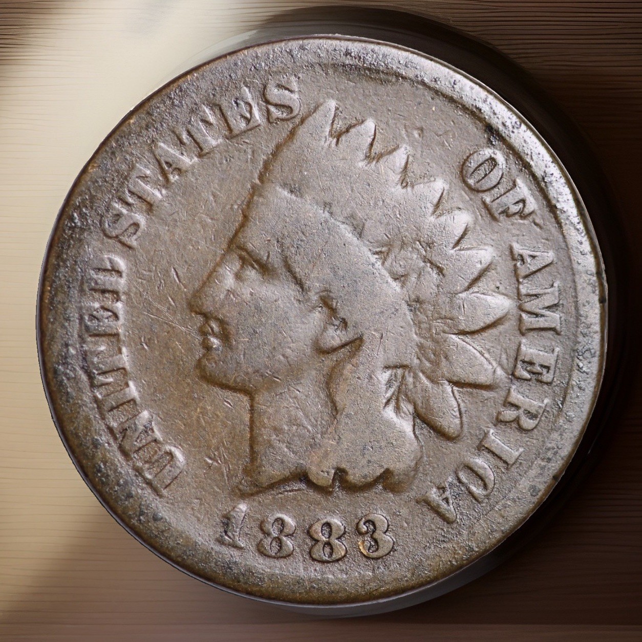 1883 INDIAN HEAD CENT/PENNY NICELY CIRCULATED-PROBLEM-FREE “BEST VALUE ON EBAY “