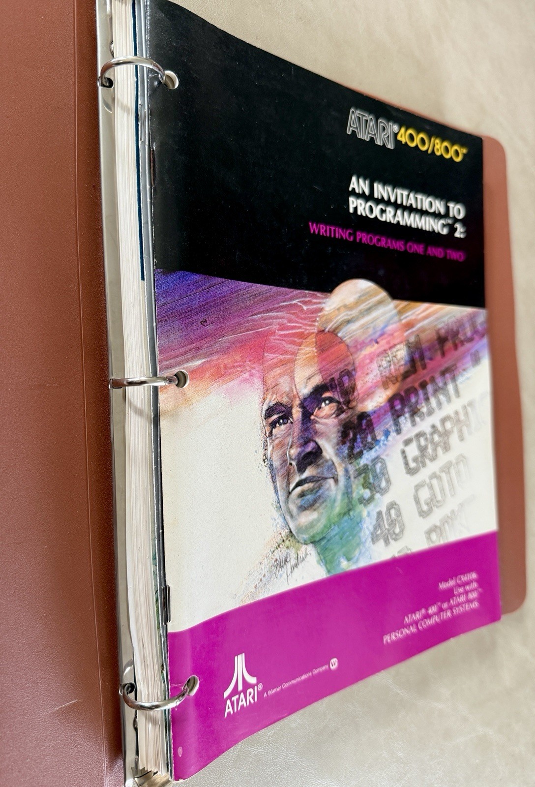Atari 400/800 Invitation to Programming 2 Basic Computer Reference Manual Binder