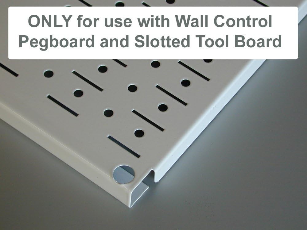 Shelf 4in Deep Pegboard Shelf Assembly Pegboard and Slotted Tool Board - Black