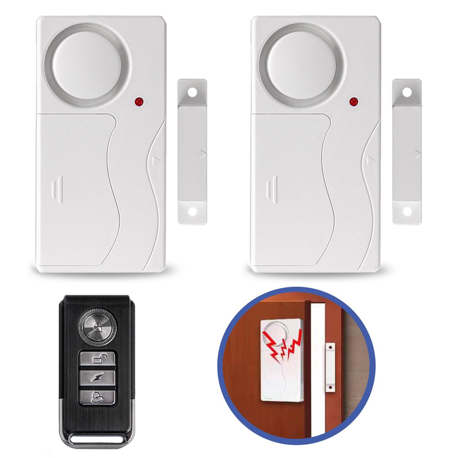 Window Door Alarms 2+1 Anti-theft Burglar Alarm Super Loud Scare Thief Security
