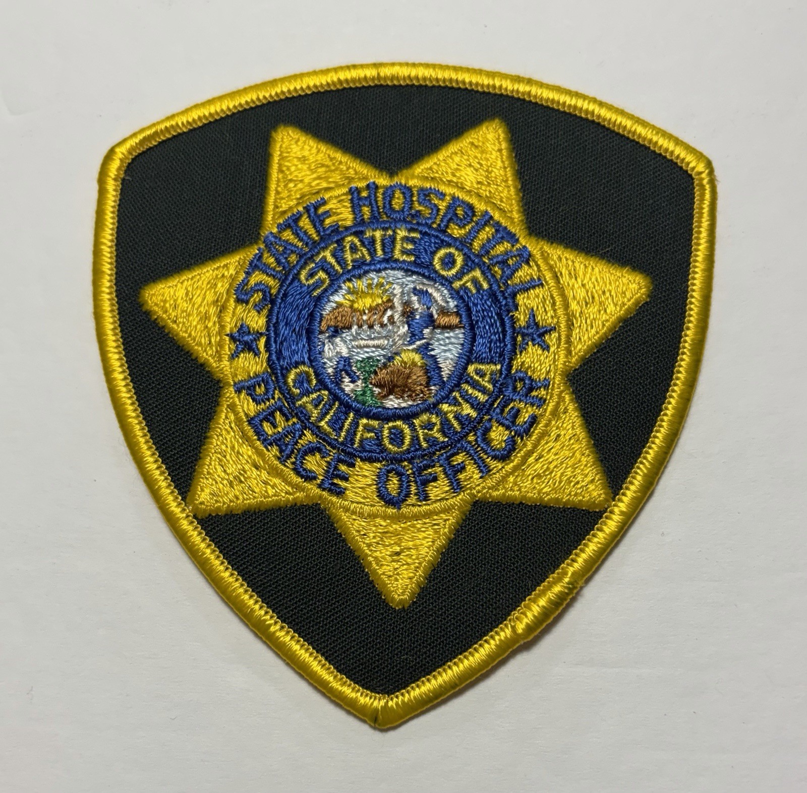 VINTAGE CALIFORNIA STATE HOSPITAL PEACE OFFICER POLICE PATCH #D116